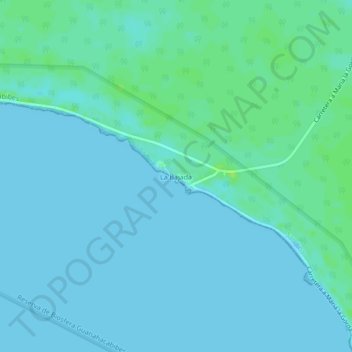 Mapa topográfico La Bajada, altitud, relieve