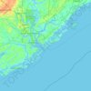 Mapa topográfico Sullivan's Island, altitud, relieve