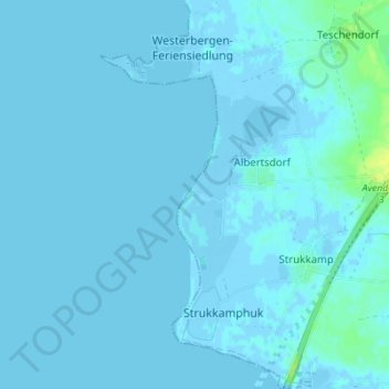 Mapa topográfico Gold, altitud, relieve