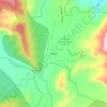 Mapa topográfico virolin, altitud, relieve