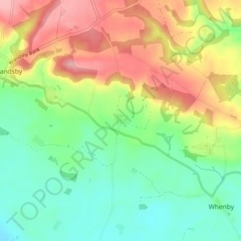 Mapa topográfico Stearsby, altitud, relieve