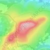 Mapa topográfico Ménez-Hom, altitud, relieve