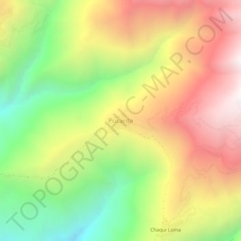 Mapa topográfico Pucarita, altitud, relieve
