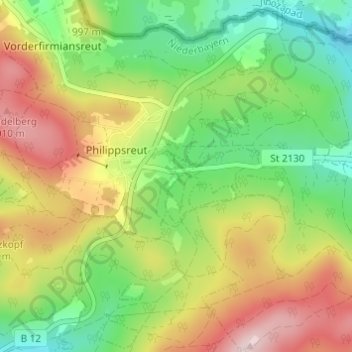 Mapa topográfico Kricklsäge, altitud, relieve