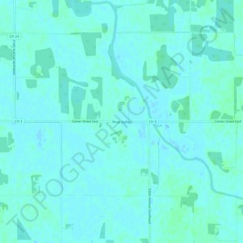 Mapa topográfico River Valley, altitud, relieve