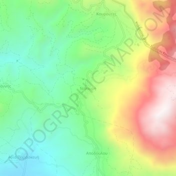 Mapa topográfico Nithavris, altitud, relieve