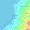 Mapa topográfico Pinamungajan, altitud, relieve