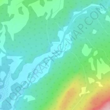 Mapa topográfico Morley River, altitud, relieve
