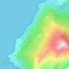Mapa topográfico Canari, altitud, relieve