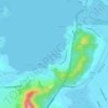 Mapa topográfico Kea‘alu, altitud, relieve