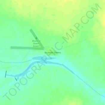 Mapa topográfico Brunette Downs, altitud, relieve