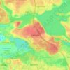 Mapa topográfico Værløse, altitud, relieve