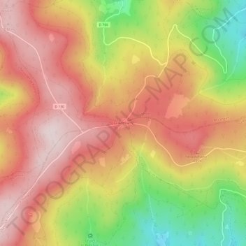 Mapa topográfico La Rothlach, altitud, relieve
