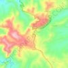 Mapa topográfico Bogo, altitud, relieve