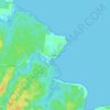 Mapa topográfico Poona, altitud, relieve