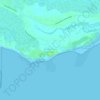 Mapa topográfico Playa Isla de Canela, altitud, relieve