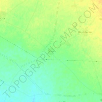 Mapa topográfico Sirani, altitud, relieve