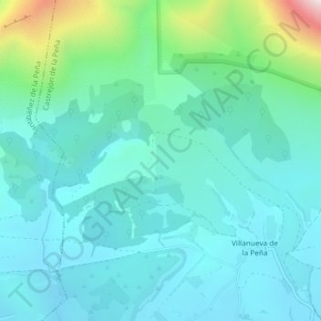 Mapa topográfico Casillón, altitud, relieve
