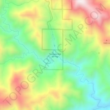 Mapa topográfico Tassajara Hot Springs, altitud, relieve