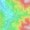 Mapa topográfico Castagnorfa, altitud, relieve