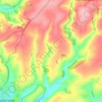 Mapa topográfico Goveton, altitud, relieve