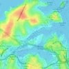 Mapa topográfico White Bay, altitud, relieve