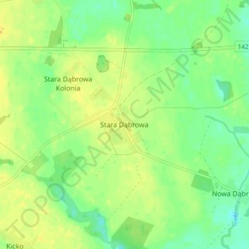 Mapa topográfico Alt Damerow, altitud, relieve