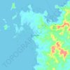 Mapa topográfico Dumaran, altitud, relieve