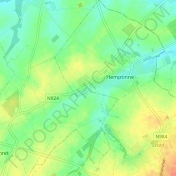Mapa topográfico Waya, altitud, relieve