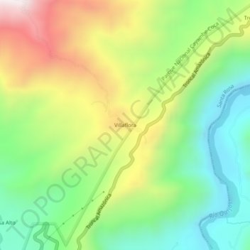 Mapa topográfico Villaflora, altitud, relieve