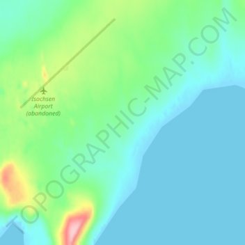 Mapa topográfico Isachsen, altitud, relieve