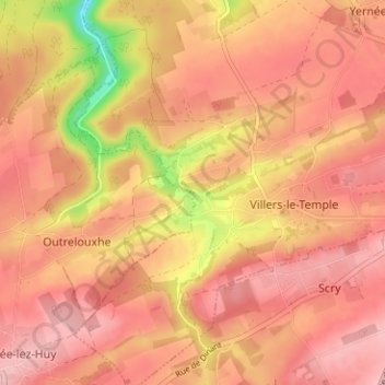 Mapa topográfico La Forge, altitud, relieve
