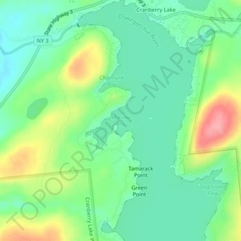Mapa topográfico Matilda Bay, altitud, relieve