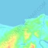 Mapa topográfico Tiglawigan, altitud, relieve