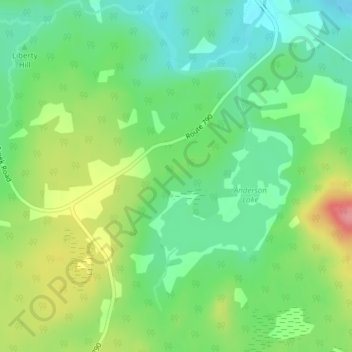 Mapa topográfico Musquash, altitud, relieve