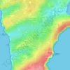 Mapa topográfico Kerdroen, altitud, relieve