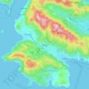 Mapa topográfico Chora, altitud, relieve