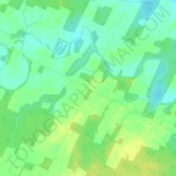 Mapa topográfico St. Johns, altitud, relieve