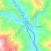 Mapa topográfico Puente Quetame, altitud, relieve