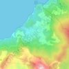 Mapa topográfico Estellencs, altitud, relieve