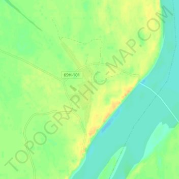 Mapa topográfico Никольское, altitud, relieve