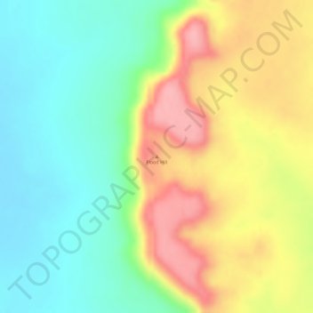 Mapa topográfico Flood Hill, altitud, relieve