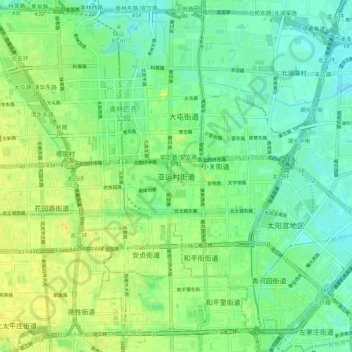 Mapa topográfico Yayuncun, altitud, relieve