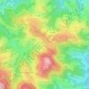 Mapa topográfico L'Aubruchou, altitud, relieve