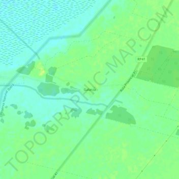 Mapa topográfico Galarza, altitud, relieve