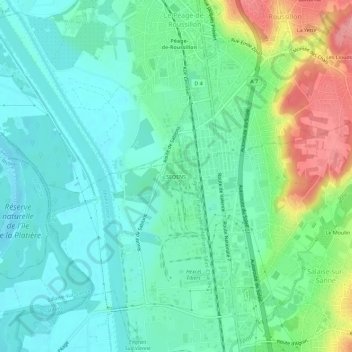 Mapa topográfico SEQENS, altitud, relieve