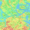 Mapa topográfico Stockholm, altitud, relieve