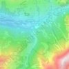 Mapa topográfico Les Audiberts, altitud, relieve