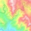 Mapa topográfico Montenegro, altitud, relieve