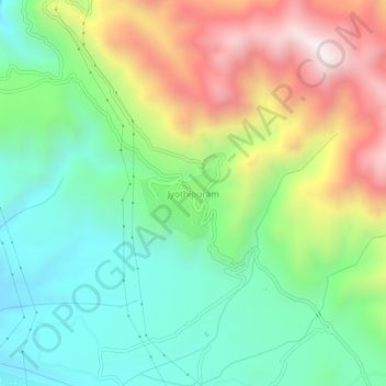 Mapa topográfico Jyothipuram, altitud, relieve